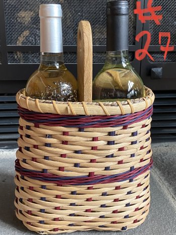 Hand-Crafted Wine Basket with Wine