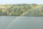 rainbow and lake