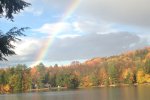 rainbow and fall lake