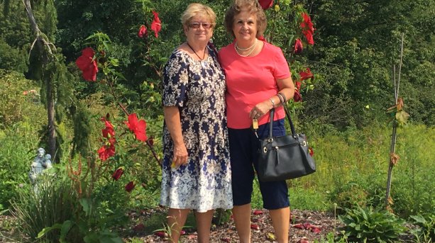 Ladies in Memorial Garden